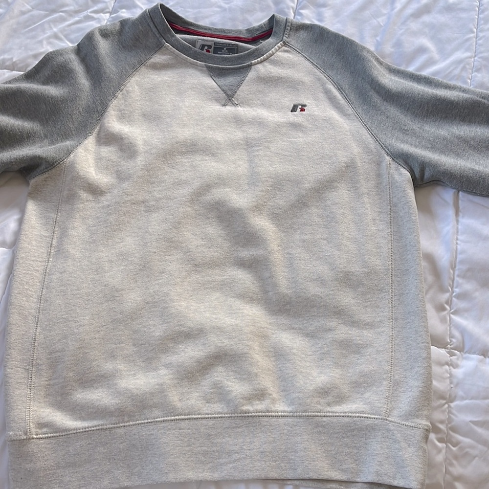 Russell Athletic Gray Cotton Blend Men's Crewneck Sweatshirt